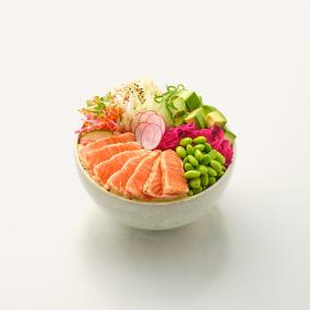 Salmon Aburi Poke Bowl