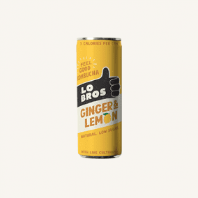 Lo Bros Ginger & Lemon Kombucha (250ml)