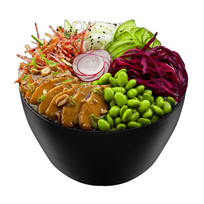 Teriyaki Chicken Poke Bowl