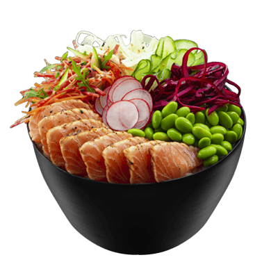 Salmon Aburi Poke Bowl
