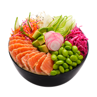 salmon-aburi-poke-bowl